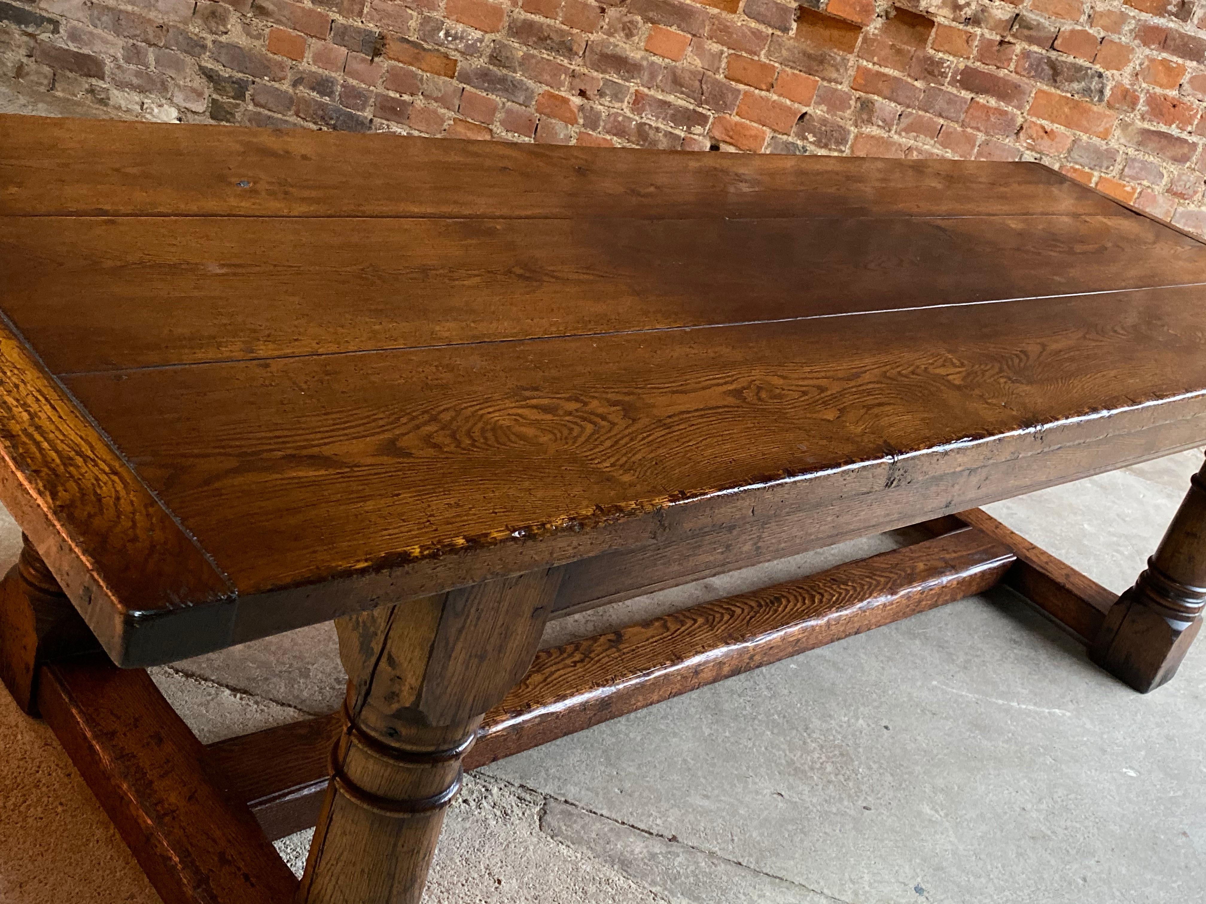 antique oak dining table and chairs