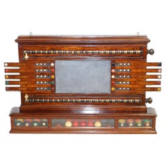 ANTIQUE OAK RESTORED J. ASHCROFT & CO LIVERPOOL SNOOKER BILLiARD SCORE BOARD