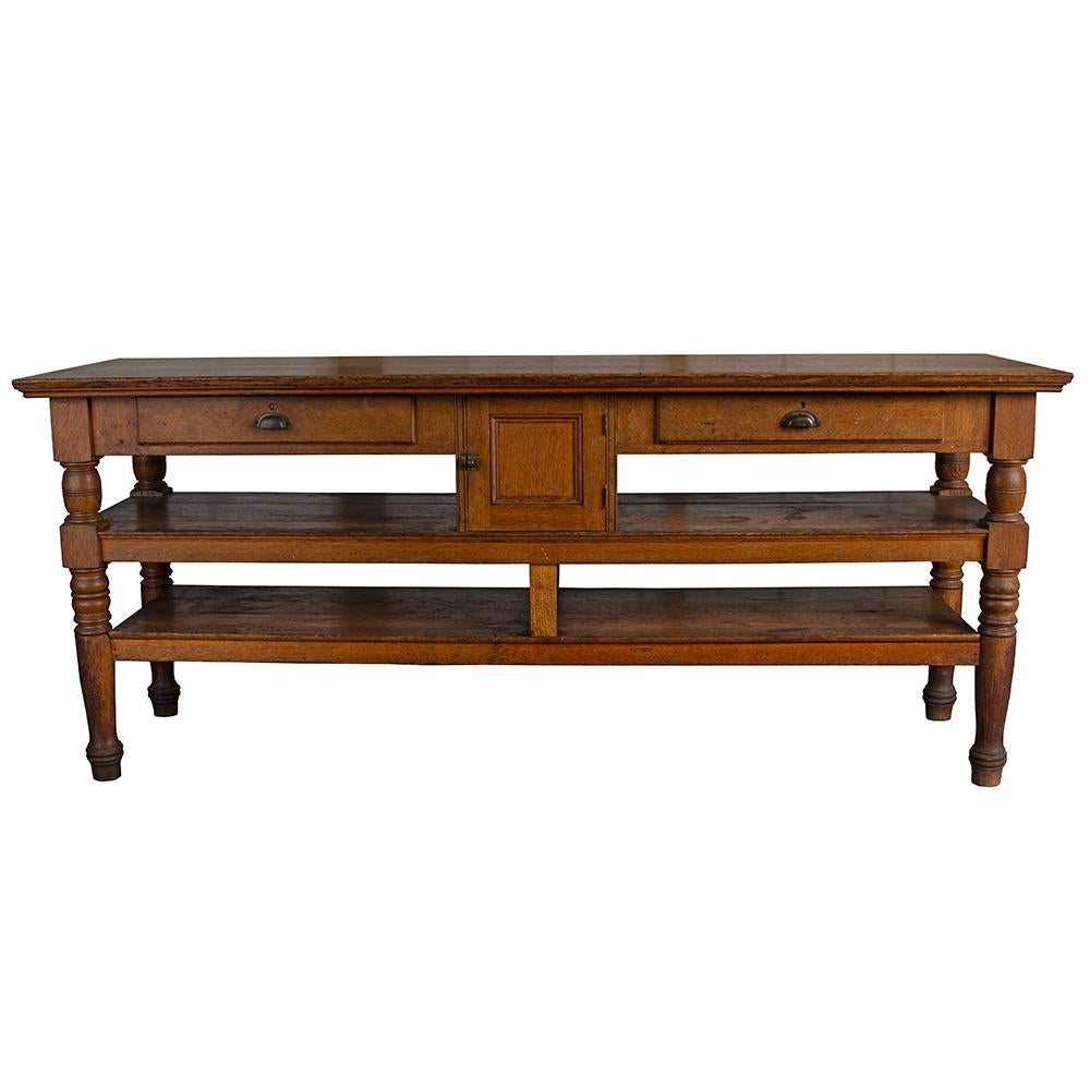 20th Century Antique Oak Retail Display Counter