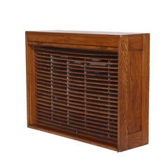 Antique Oak Roll Front Cabinet C1920