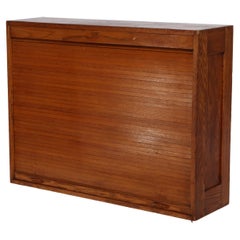 Antique Oak Roll Front Cabinet C1920