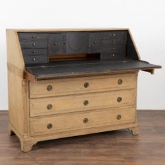Antique Oak Secretary Bureau, Denmark circa 1800-40