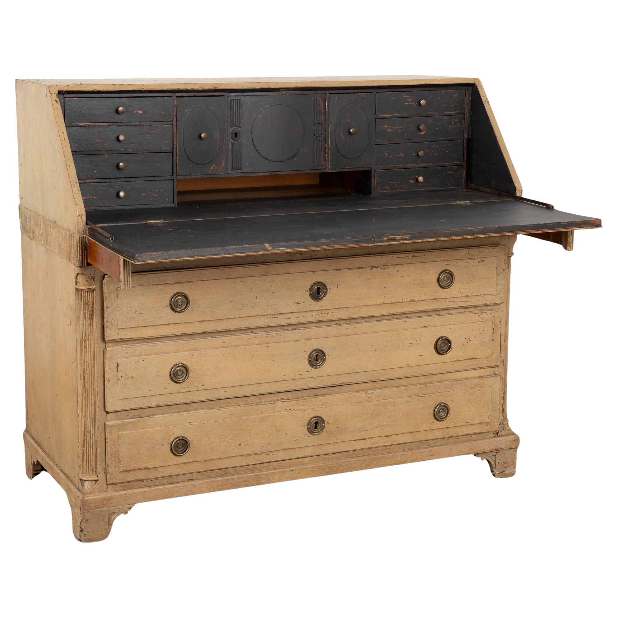 Ancien bureau secrétaire en Oak, Danemark circa 1800-40 en vente