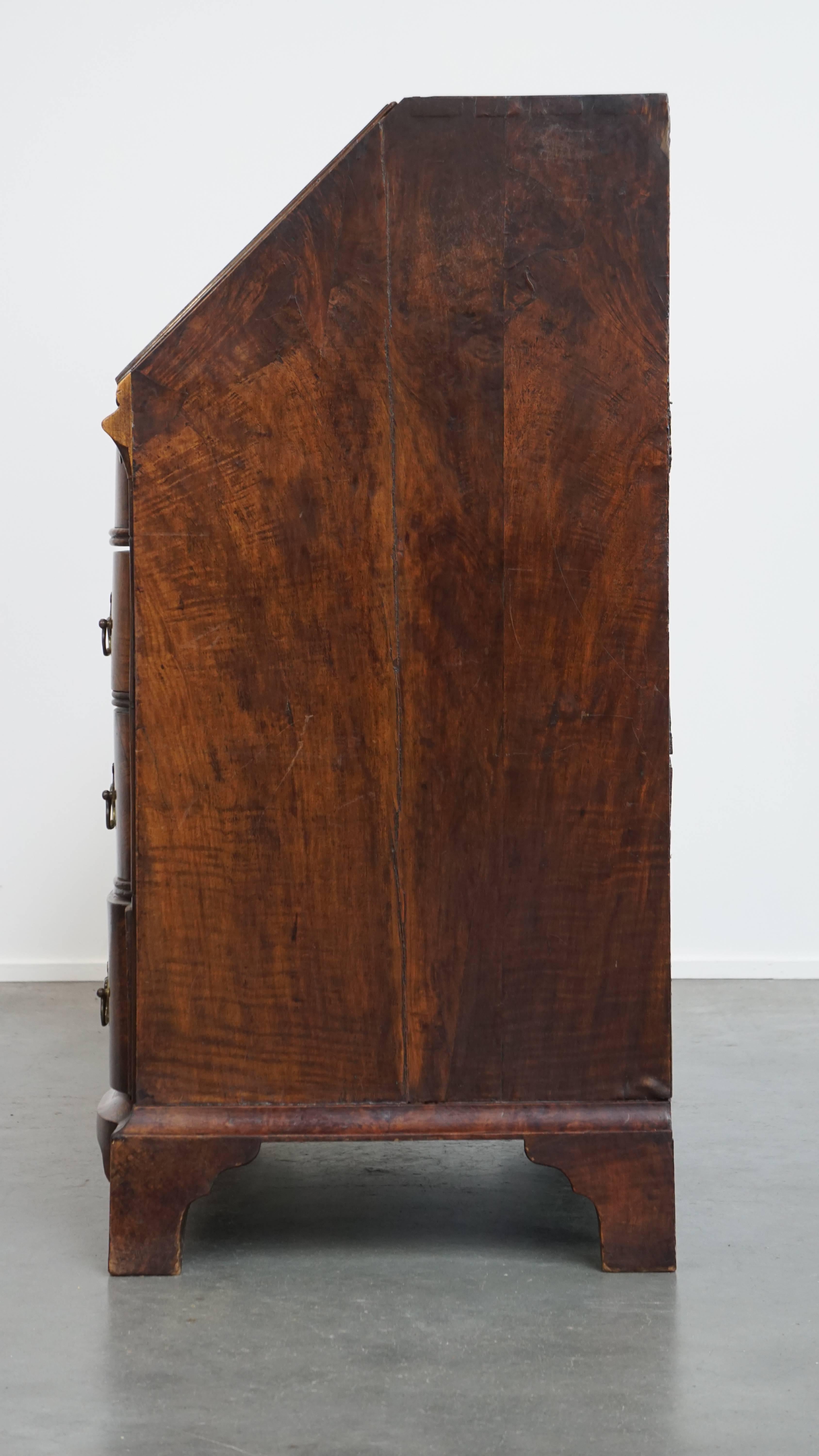 Wood Antique Oak Secretary Desk / Chest of Drawers – Late 18th Century For Sale