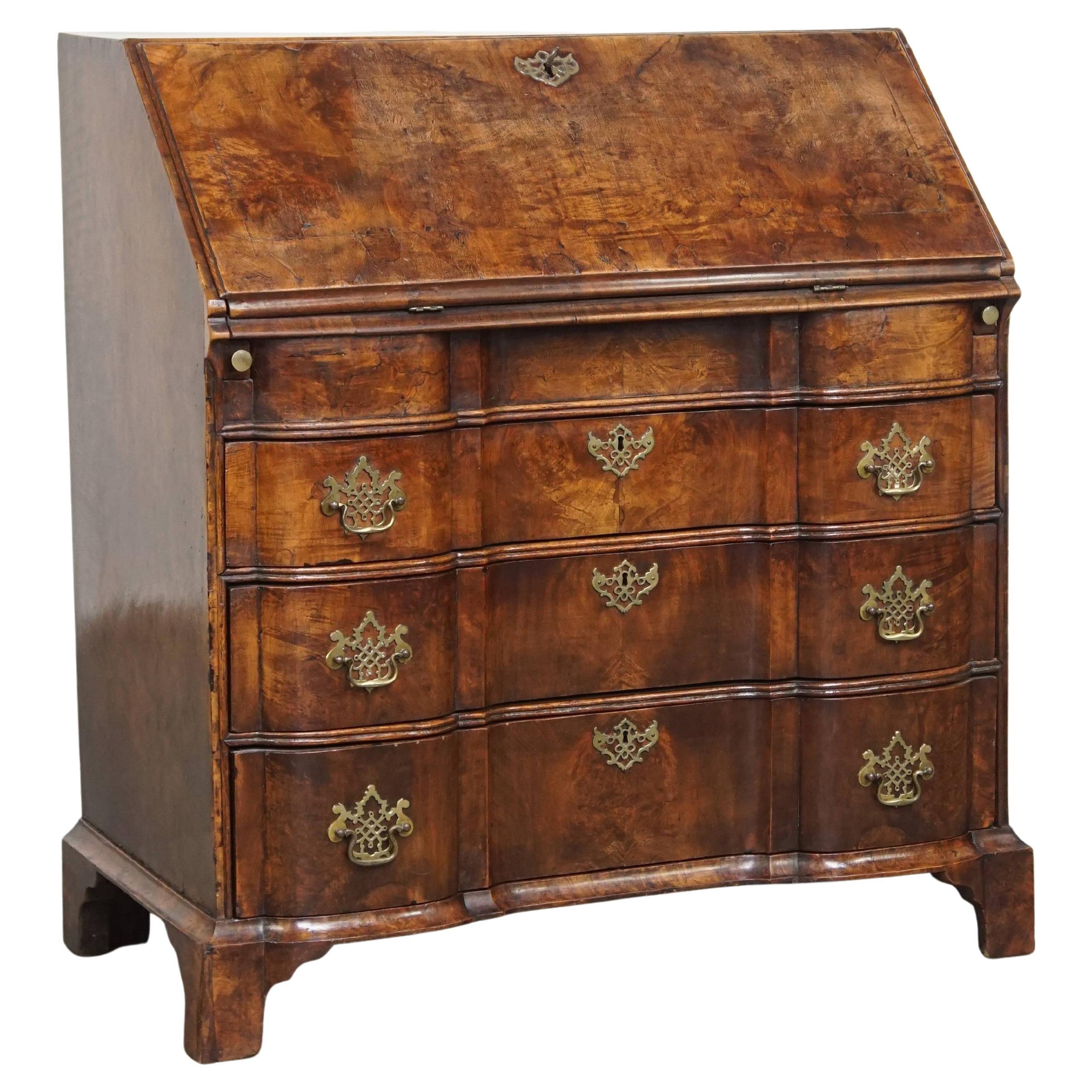 Antique Oak Secretary Desk / Chest of Drawers – Late 18th Century For Sale