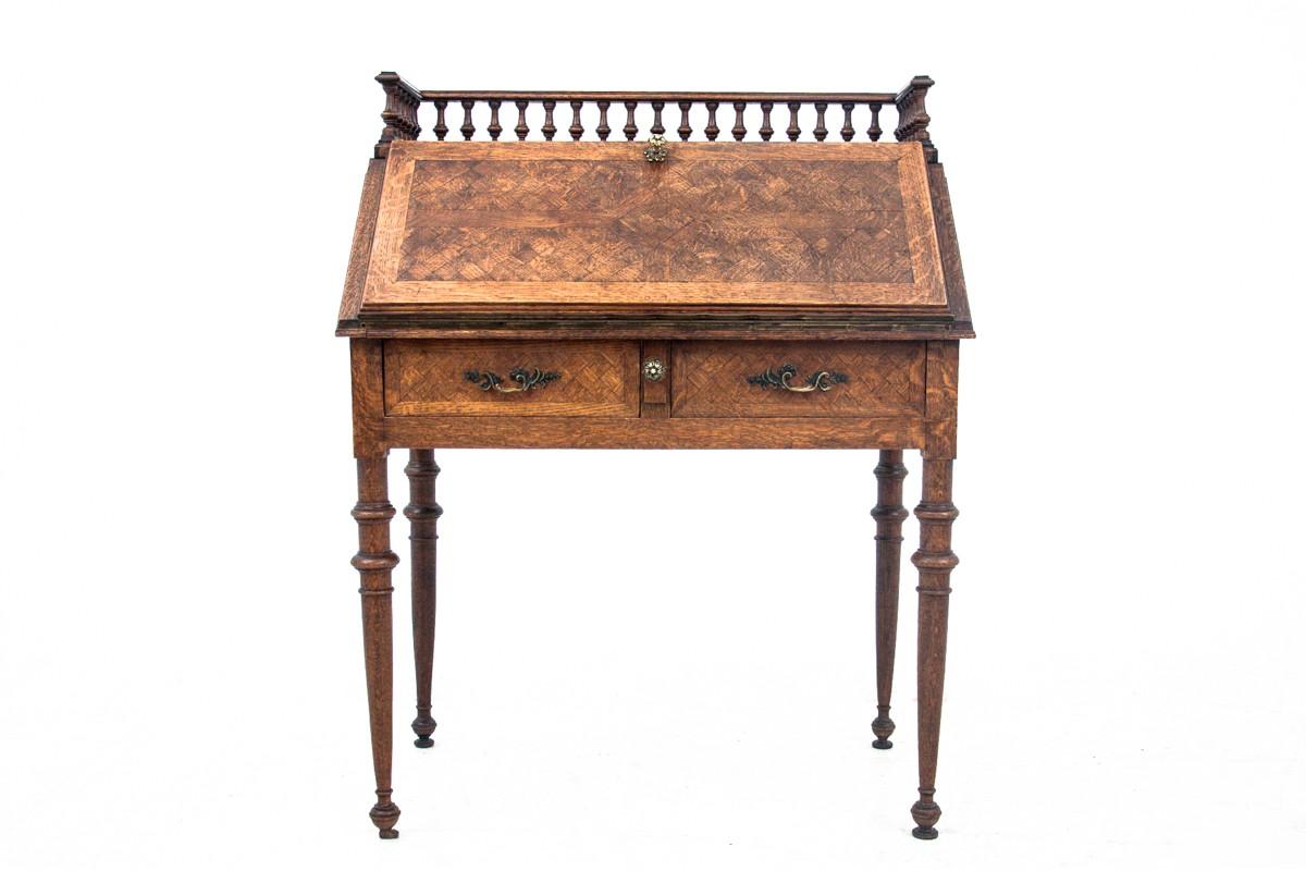 Bureau de secrétaire ancien en chêne, Suède, vers 1920 en vente 5