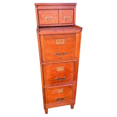 Archivador seccional antiguo de roble, firmado, fabricado c. 1900 - W5002