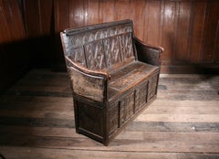 Antique Oak Settle England 1600s