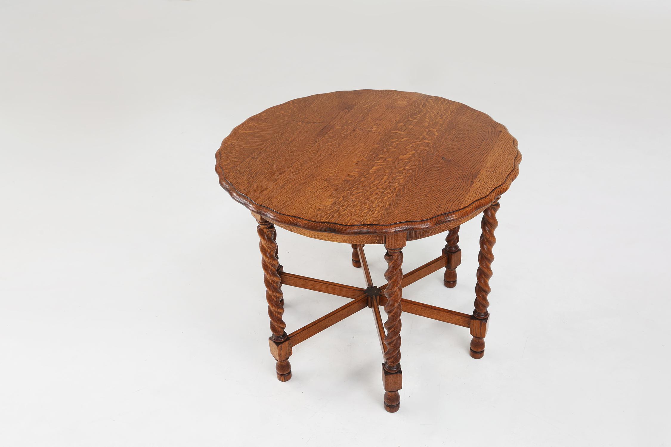 French Antique oak side table 1890 For Sale