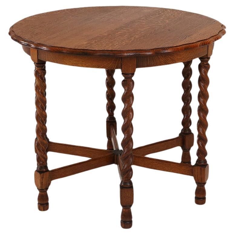 Antique oak side table 1890 For Sale