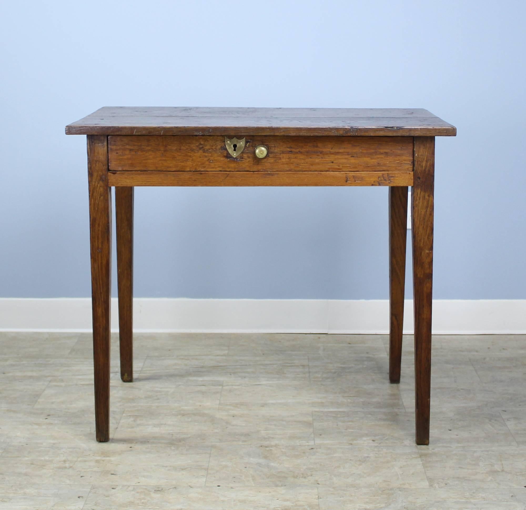 French Antique Oak Side Table