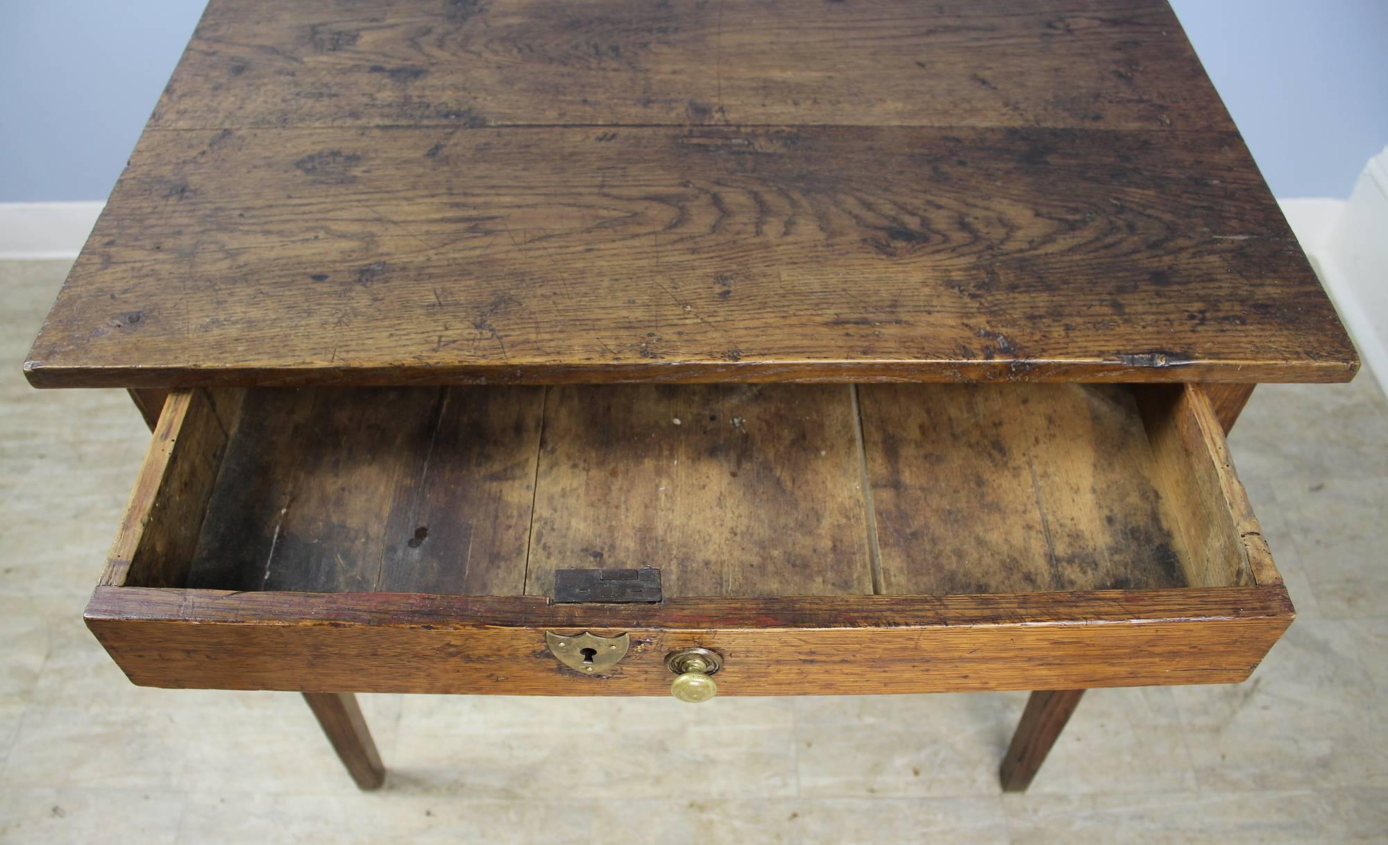Antique Oak Side Table 1