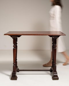 Antique Oak Side Table from France, Warm Honey Brown, 1900-1909
