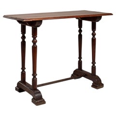 Antique Oak Side Table from France, Warm Honey Brown, 1900-1909