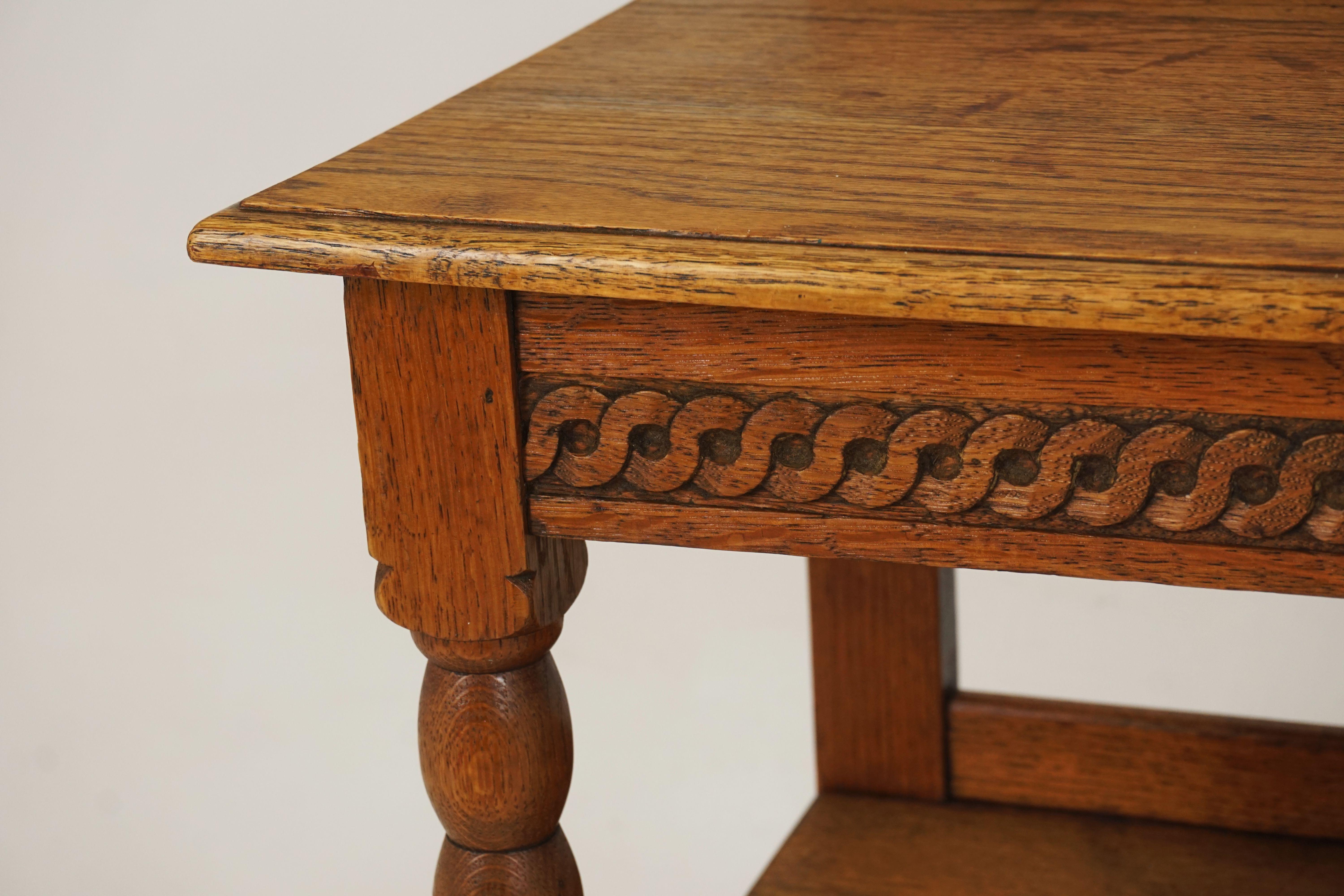 Hand-Crafted Antique Oak Sideboard, Buffet, Server, Scotland 1910, B2345