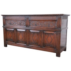 Antique Oak Sideboard or Bar Cabinet by Kensington of New York, circa 1920s