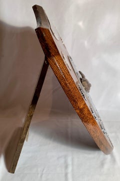 Antique Oak and Silver-Plated Fish Tournament Plaque, circa 1890-1900