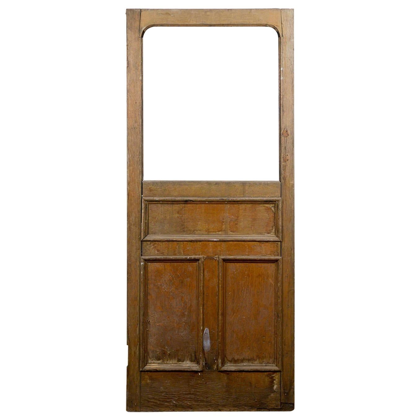 Antique Oak Single Glazed Panel Interior Door, 20th Century For Sale
