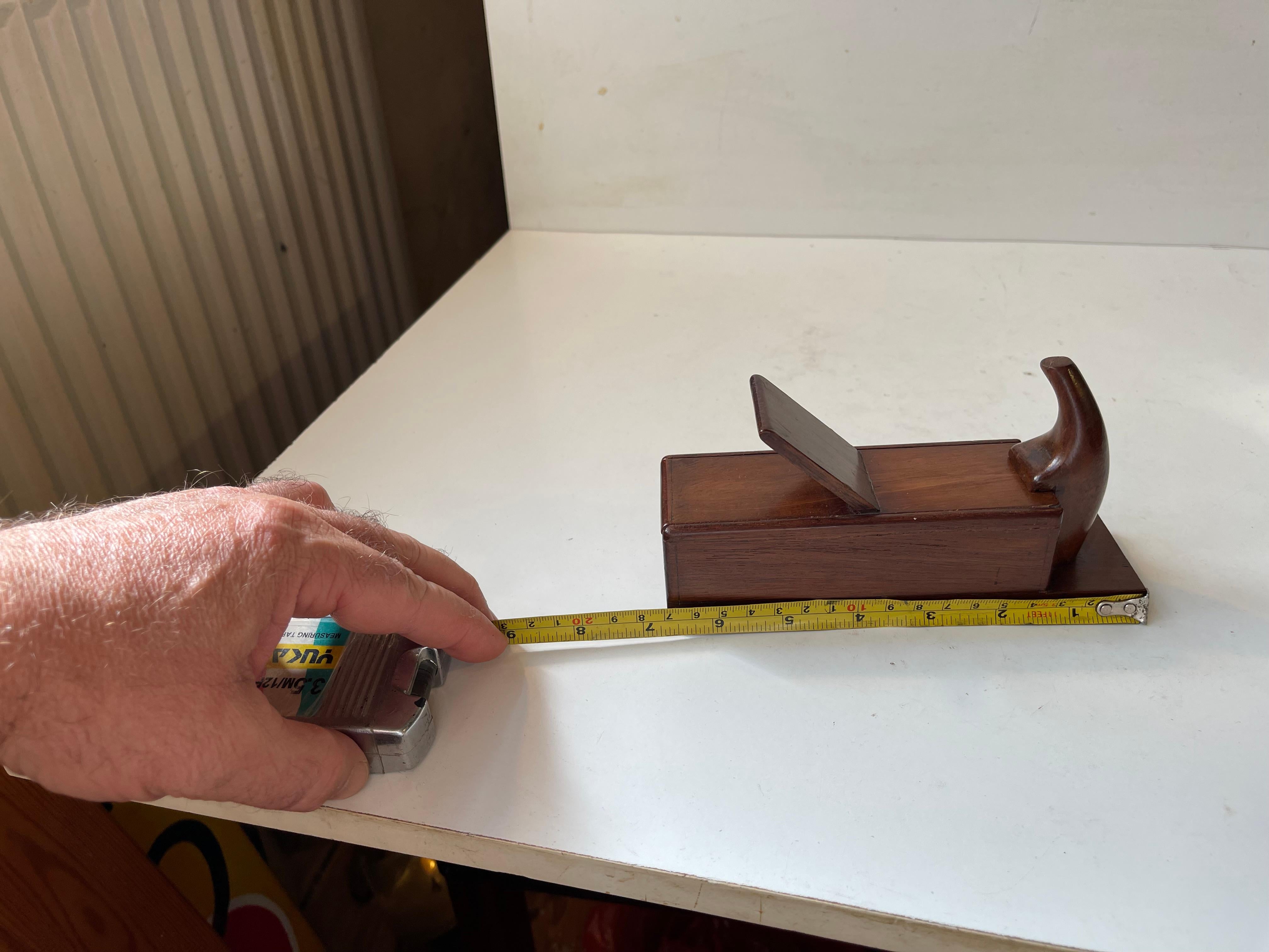 Antique Oak Snuff Box in the form of a Woodworking Plane For Sale 3