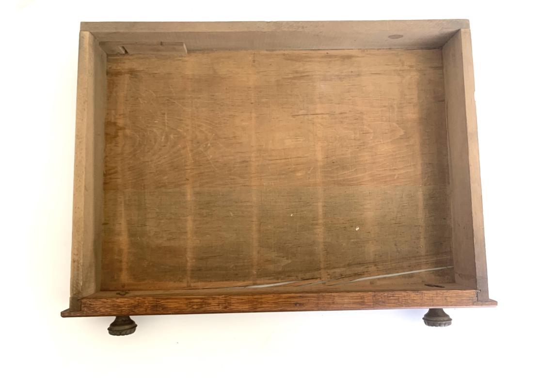 Antique Oak Spool Cabinet John J Clarks Cotton Wood Two Drawer Cabinet For Sale 6