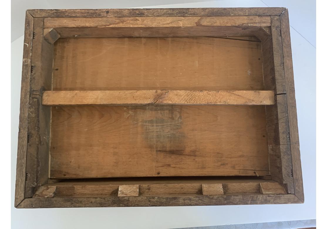 Antique Oak Spool Cabinet John J Clarks Cotton Wood Two Drawer Cabinet For Sale 7