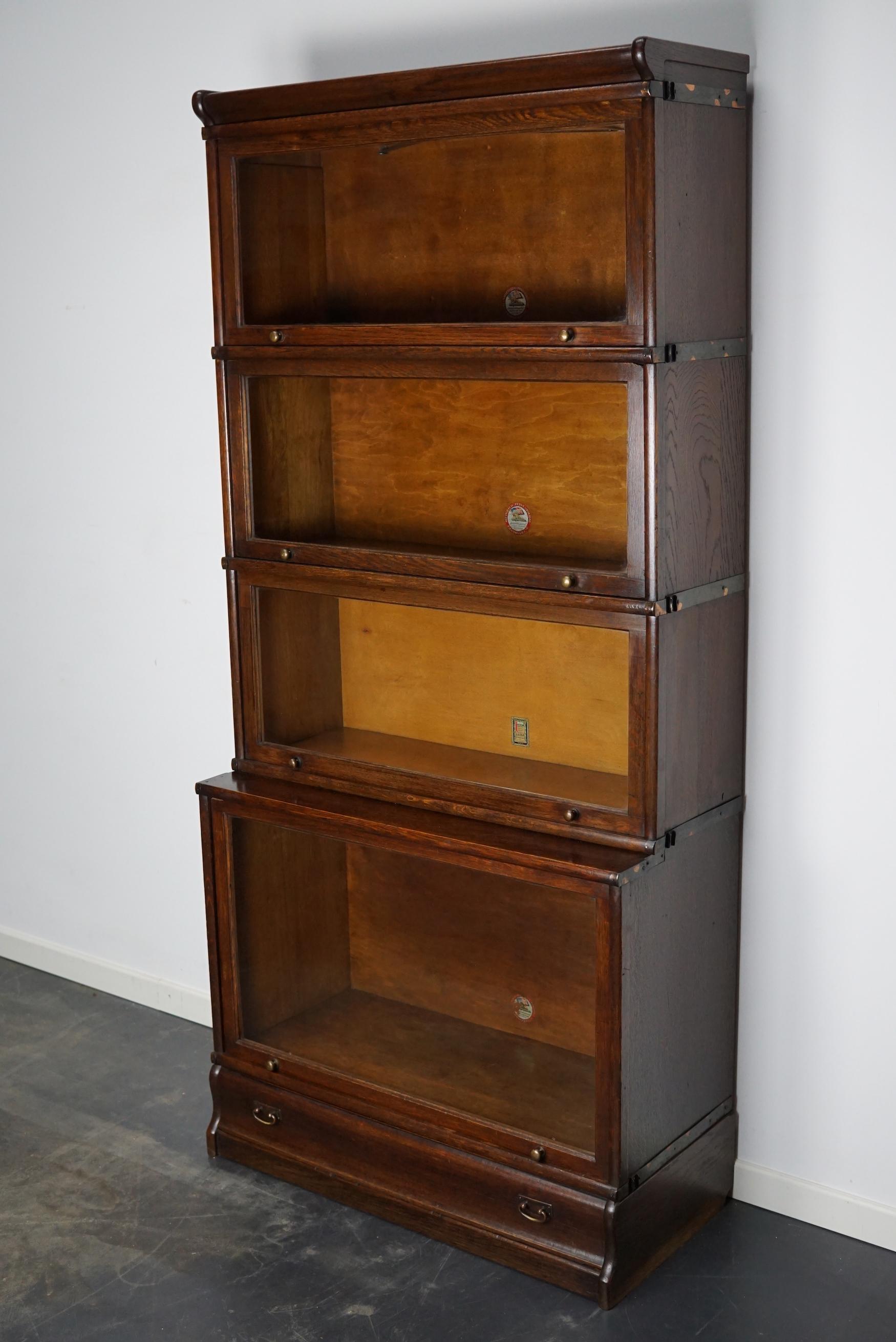 Antikes Stapelbares Bücherregal aus Eiche von Union Zeiss / Globe Wernicke, um 1900 3