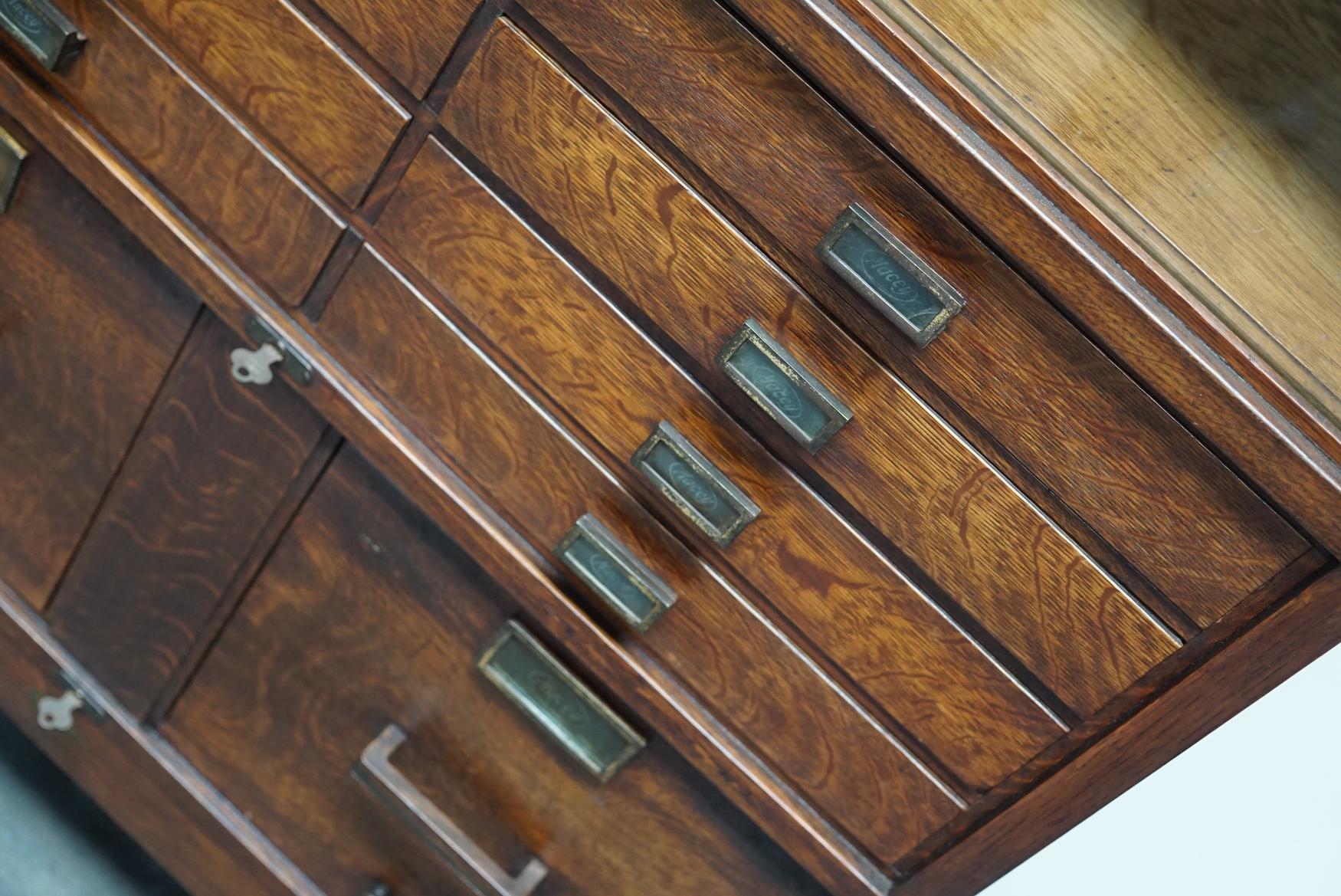 Antique Oak Stacking Bookcase / Filing Cabinet by Macey US, Ca 1920 5