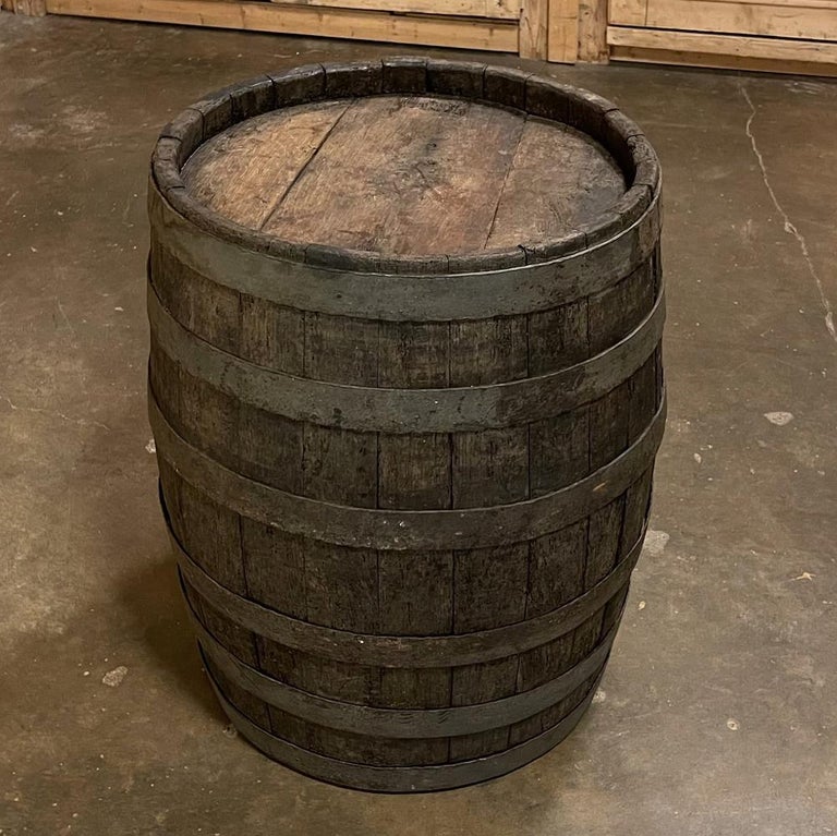 Antique Oak Stave Wine Barrel For Sale at 1stDibs antique wine barrel