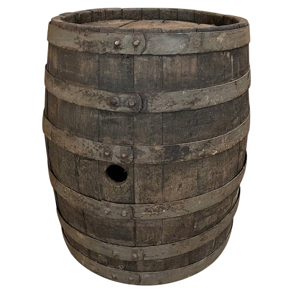 Antique Oak Stave Wine Barrel For Sale at 1stDibs