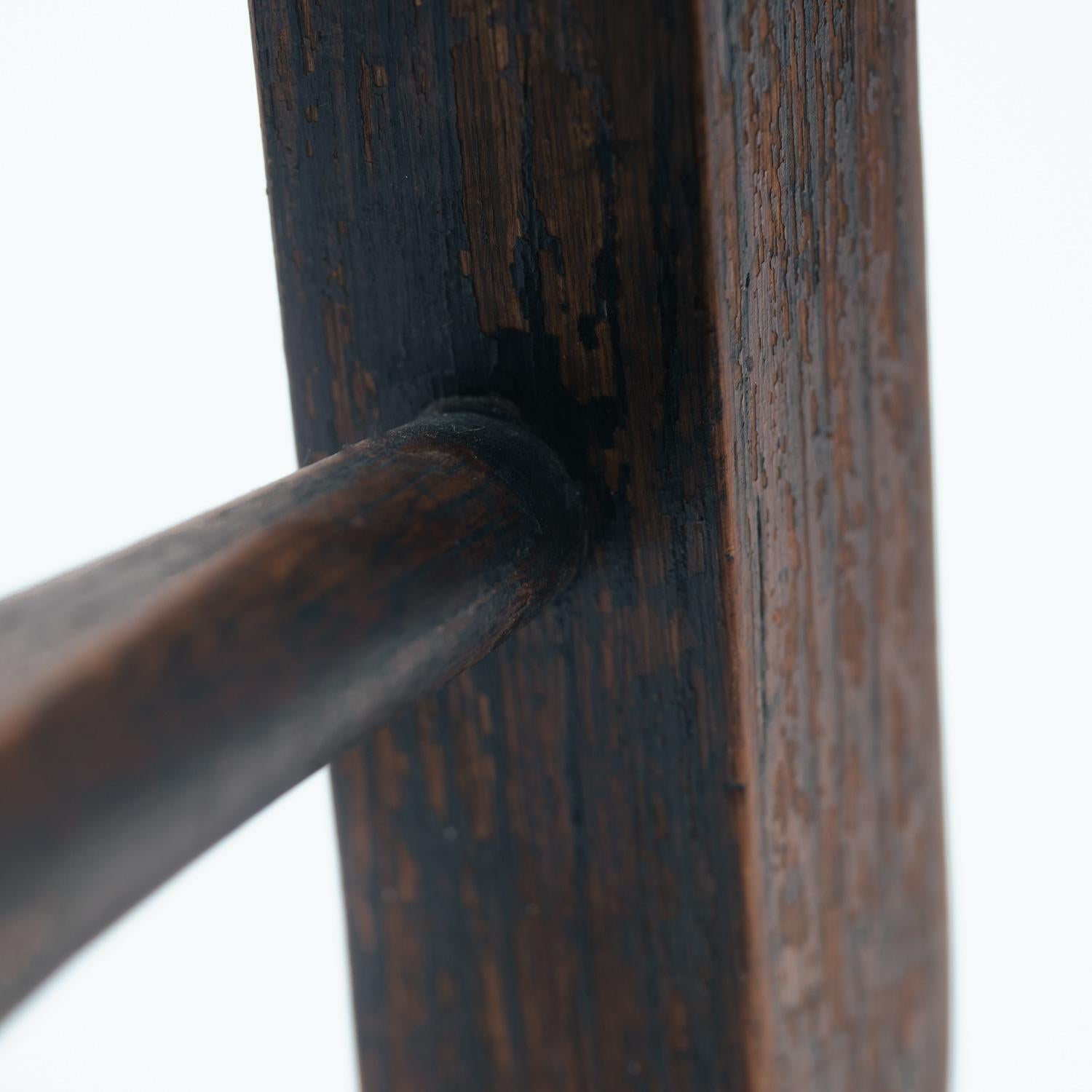 Tabourets en chêne antique, ensemble de 2 en vente 1