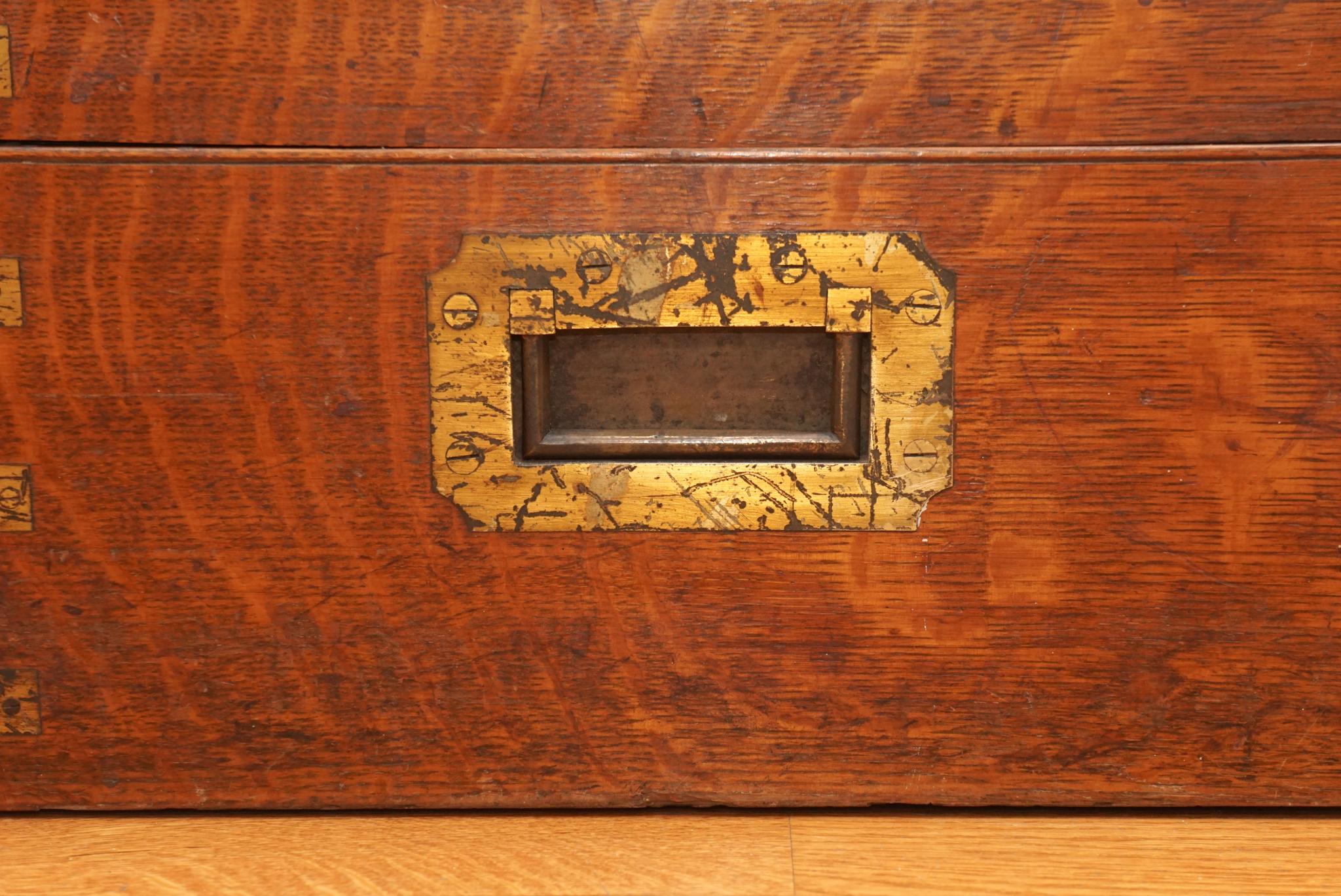 Antique Oak Storage Box In Good Condition For Sale In Hudson, NY