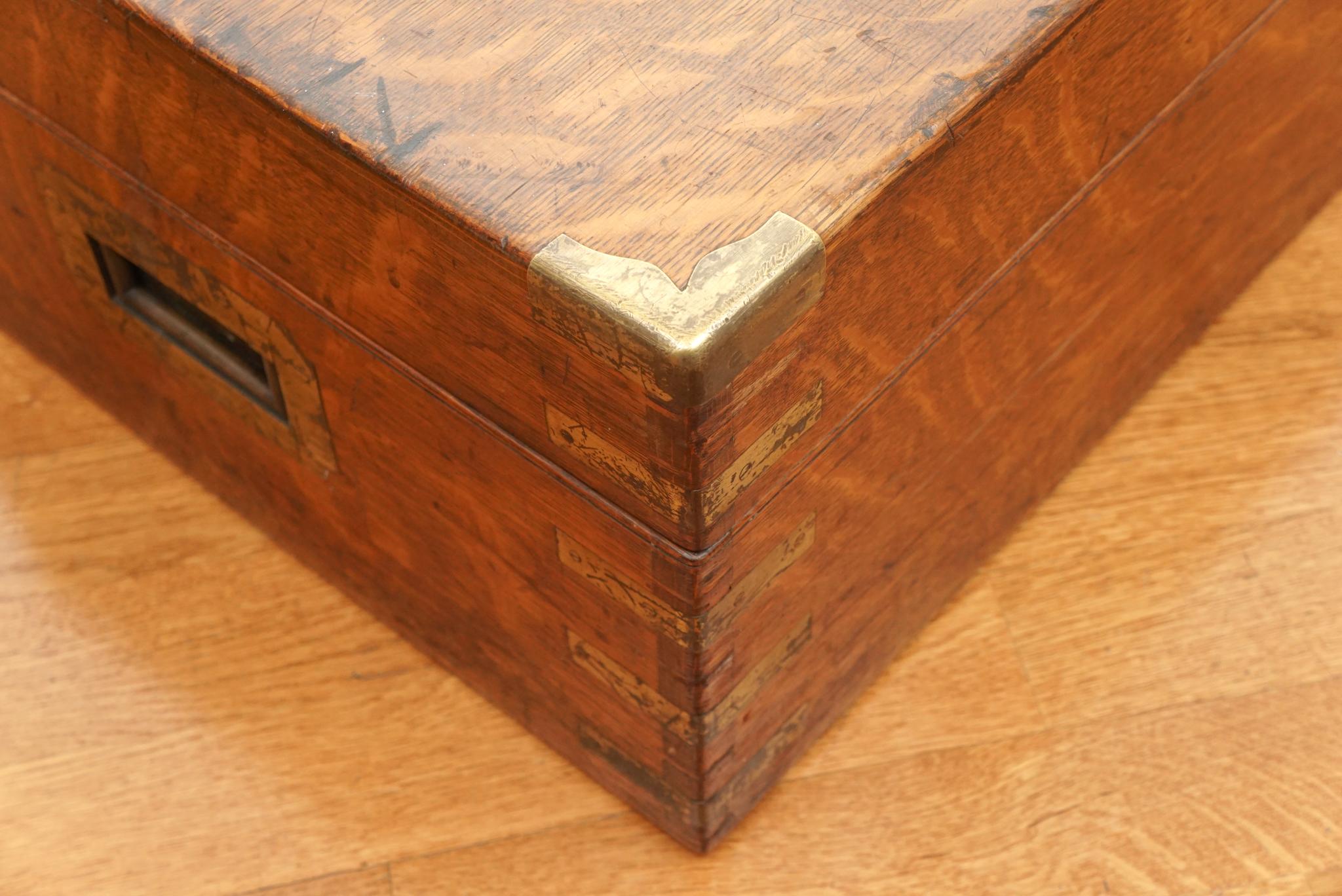 19th Century Antique Oak Storage Box For Sale