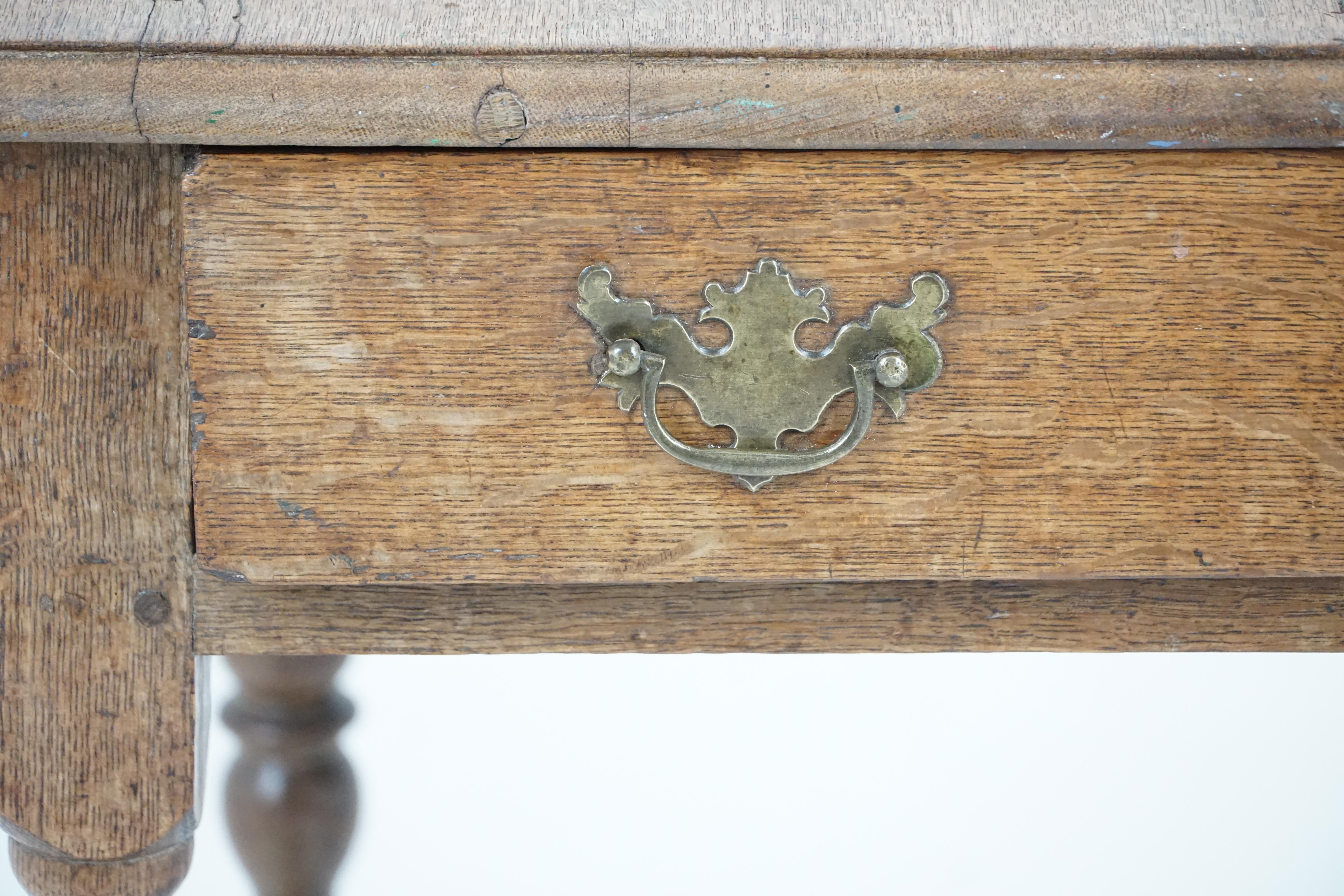 Antique Oak Table, 18th Century Georgian Desk or Hall Table, Scotland, B1683 3