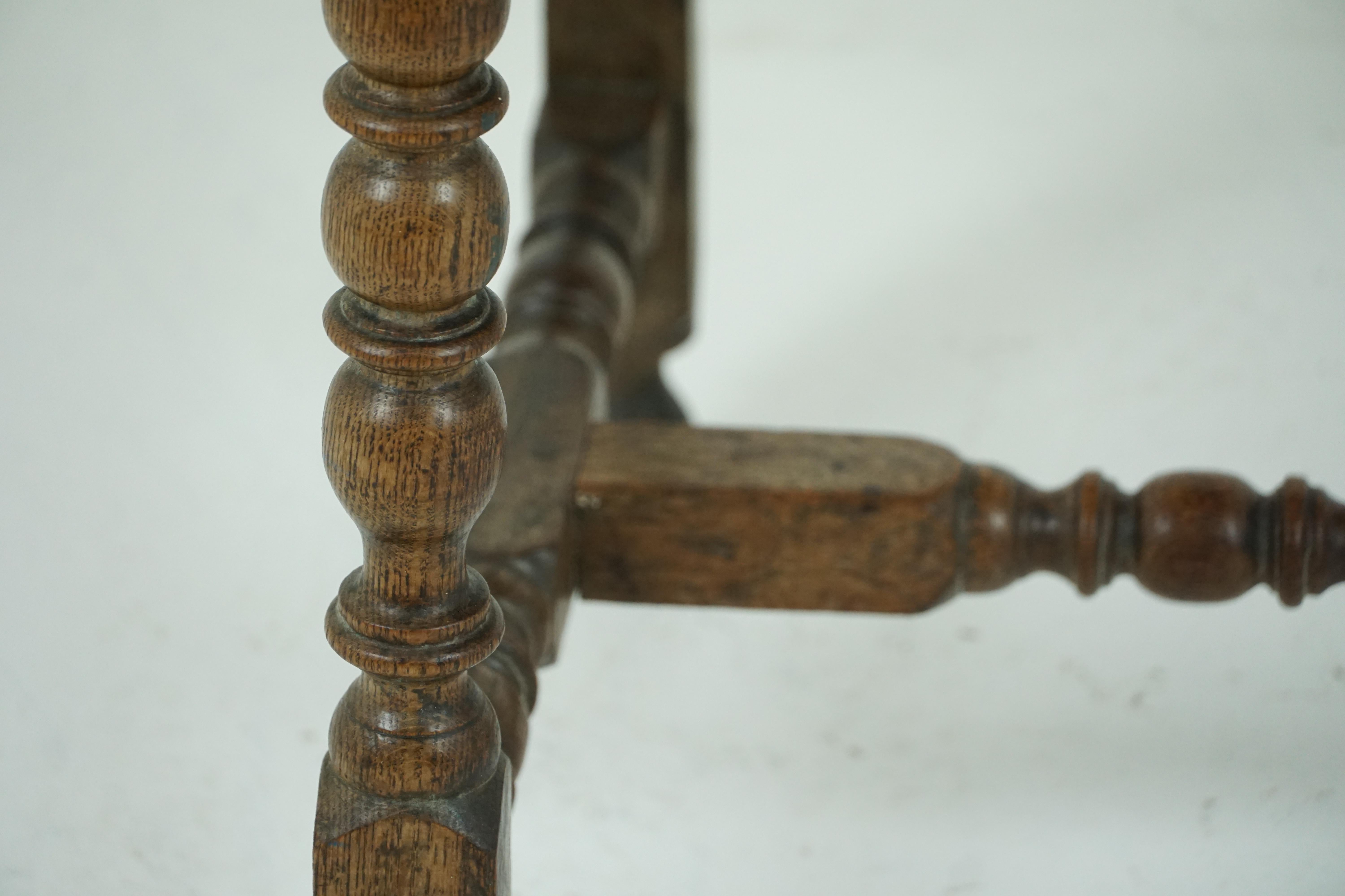 Antique Oak Table, 18th Century Georgian Desk or Hall Table, Scotland, B1683 4