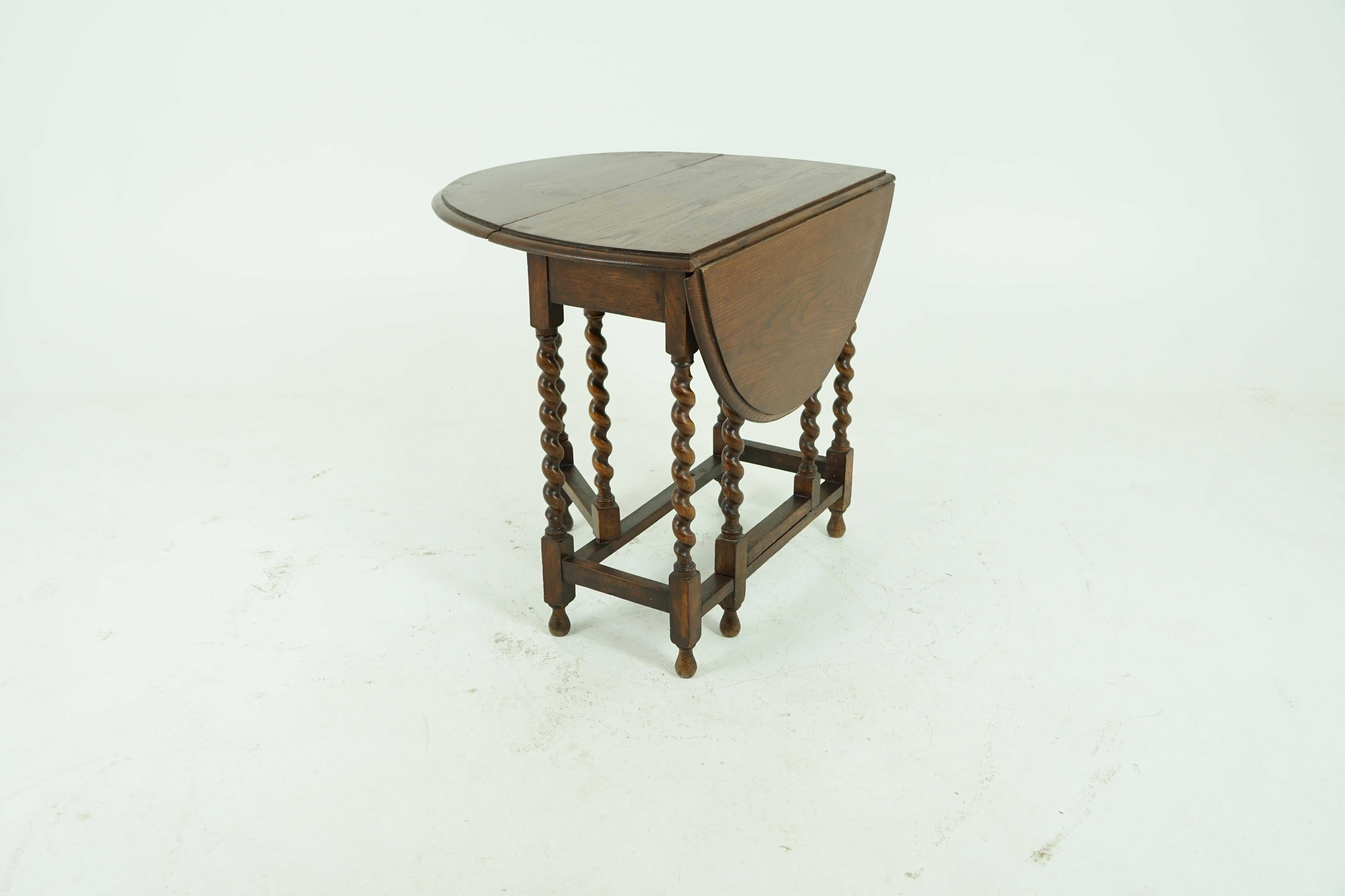 barley twist gate leg table