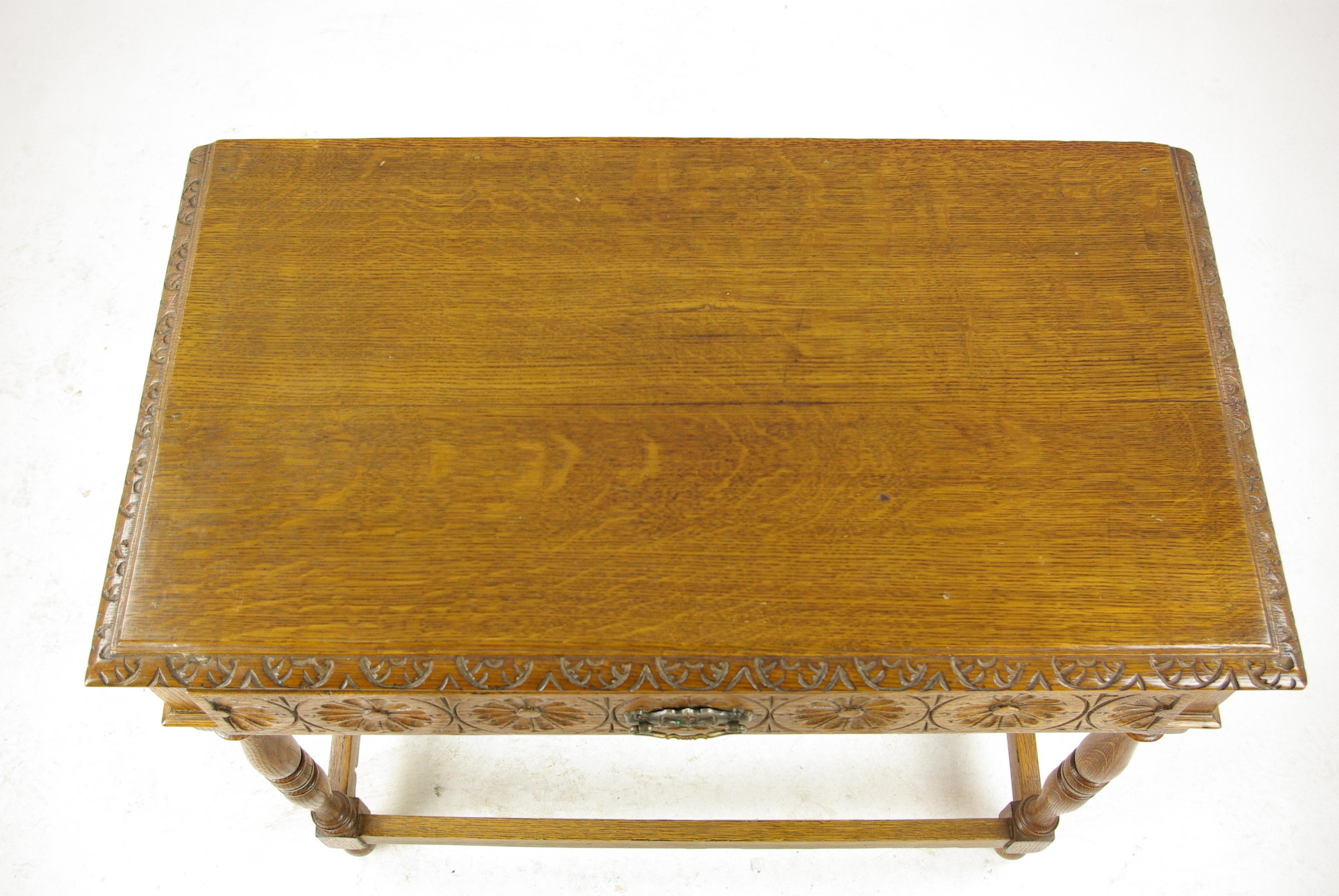 antique tiger oak table for sale