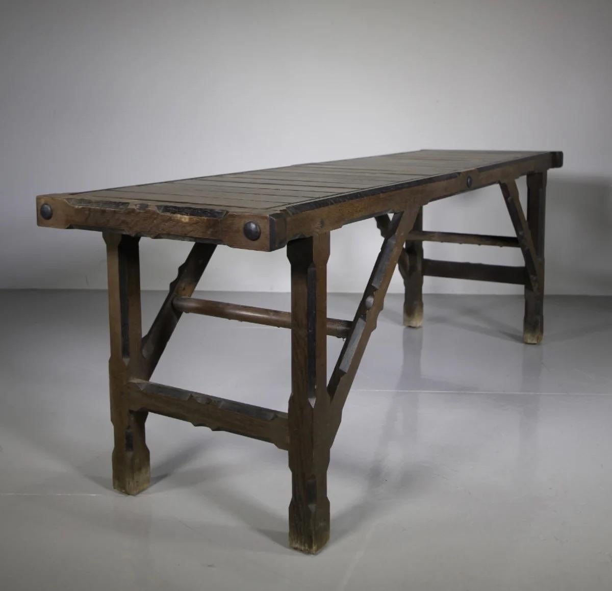 Antiker Eichen Tisch im Angebot 12