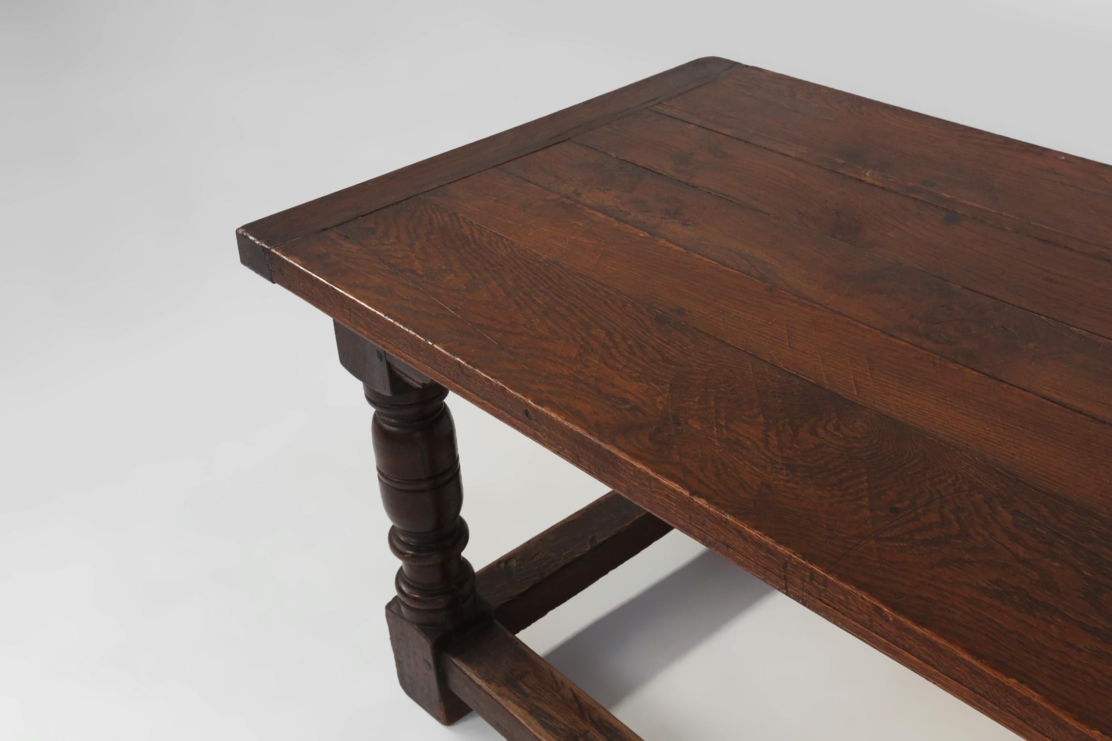 French Antique Oak Table, France, 1850s For Sale