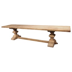Antique Oak Table from a Villa in Asti, Piedmont Italy, 19th Century