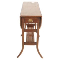Antiker Eichenholztisch, Gateleg-Tisch mit klappbaren Schubladen, Schottland 1890, H1093