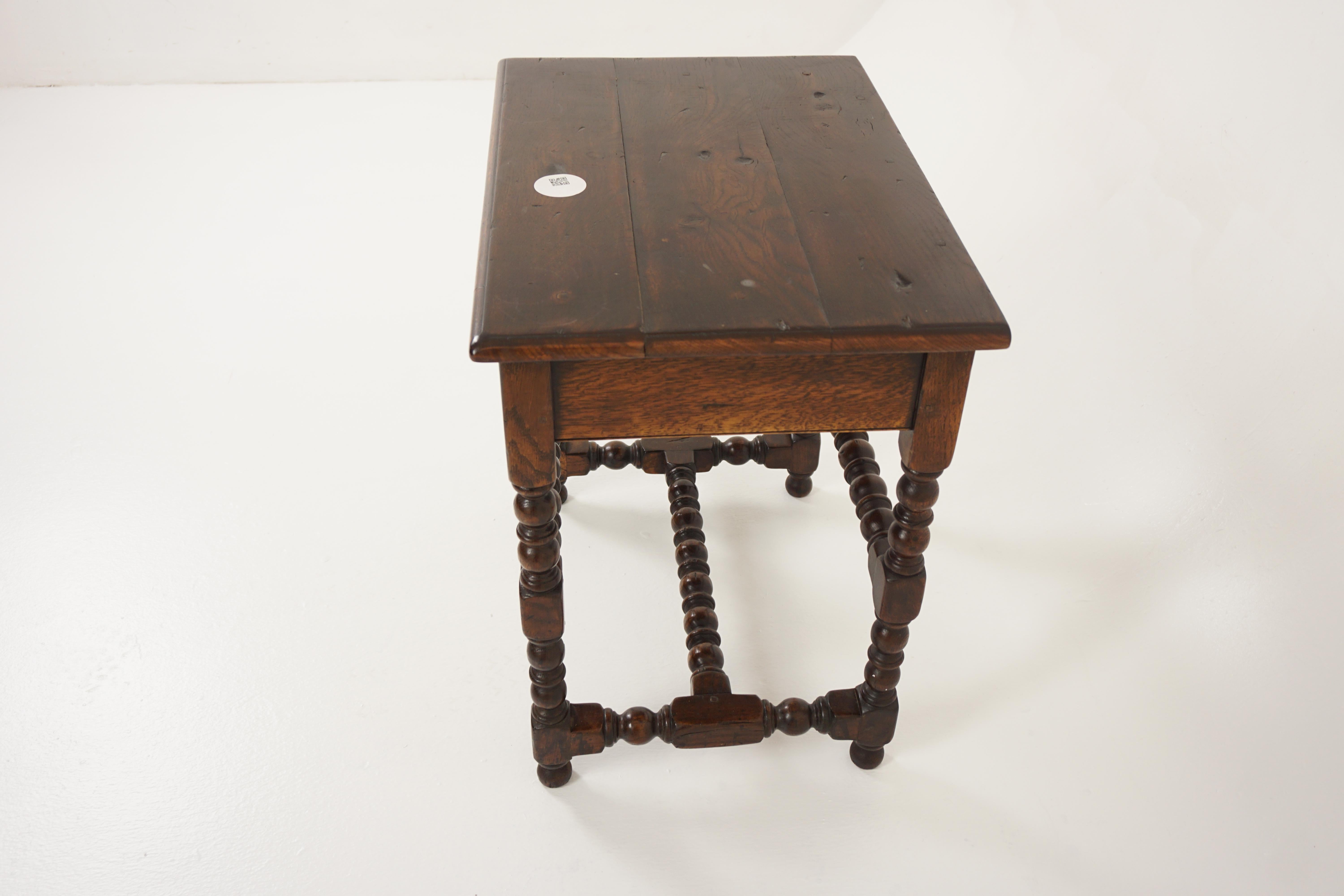 Antique Oak Table, Georgian Style Country Oak Hall Table, Scotland 1840, H1136 1