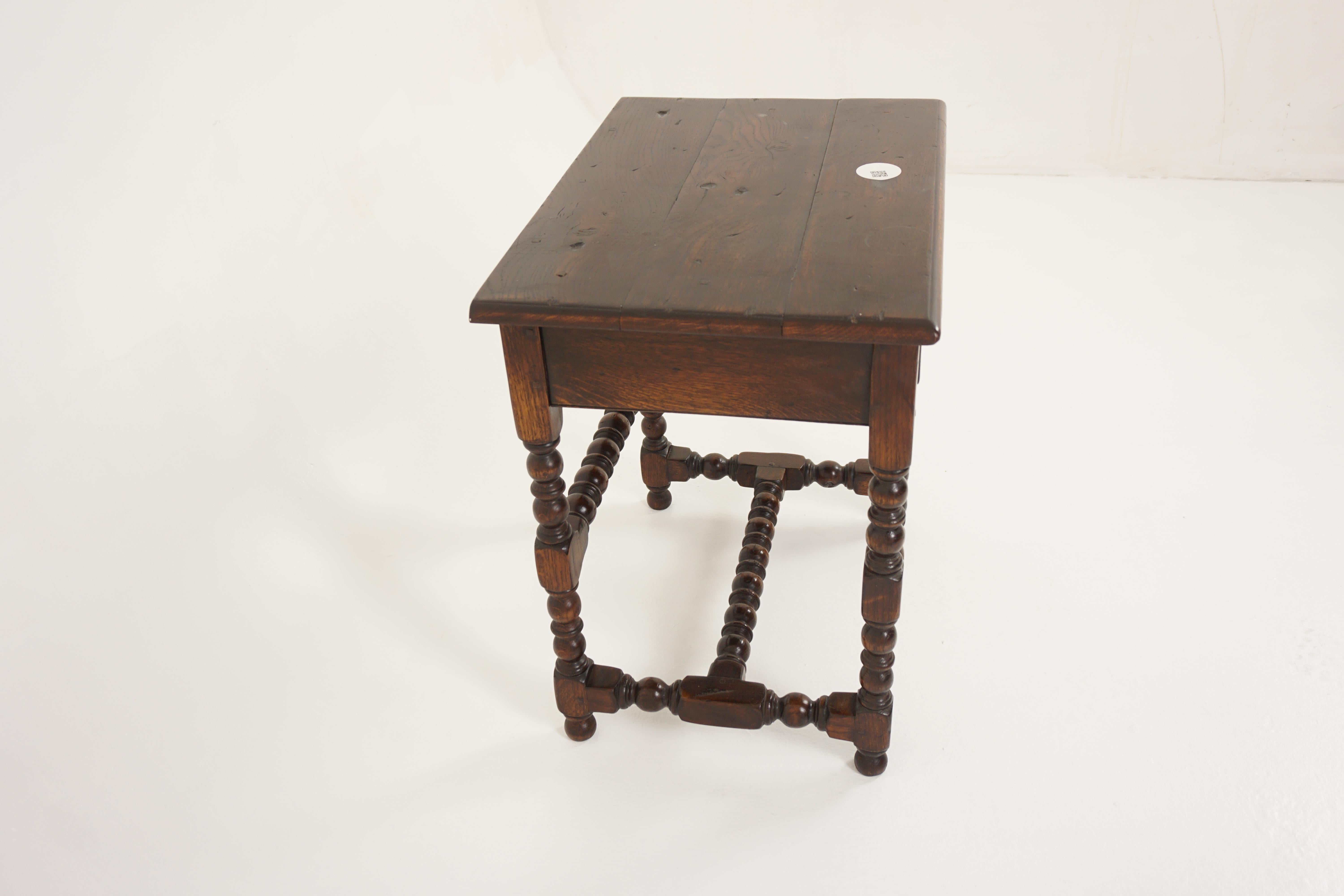 Antique Oak Table, Georgian Style Country Oak Hall Table, Scotland 1840, H1136 2