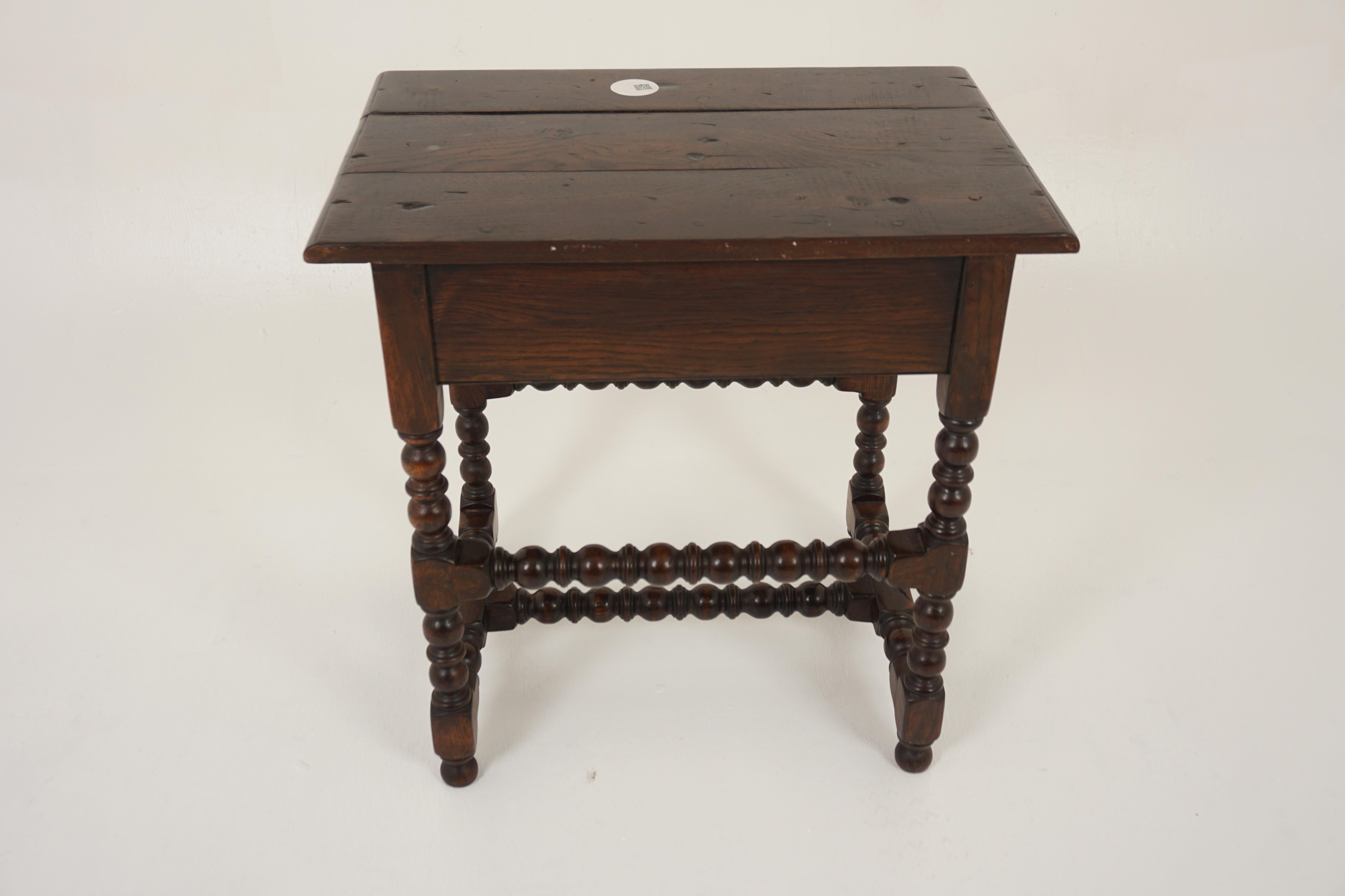 Antique Oak Table, Georgian Style Country Oak Hall Table, Scotland 1840, H1136 3
