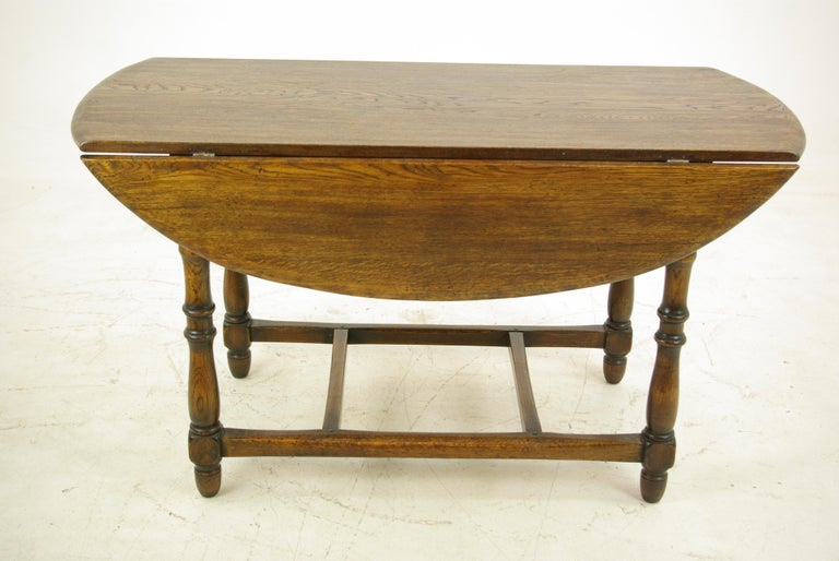 Antique Oak Table, Oak Kitchen Table, Drop Leaf Table, LaidlerCo.,B1153