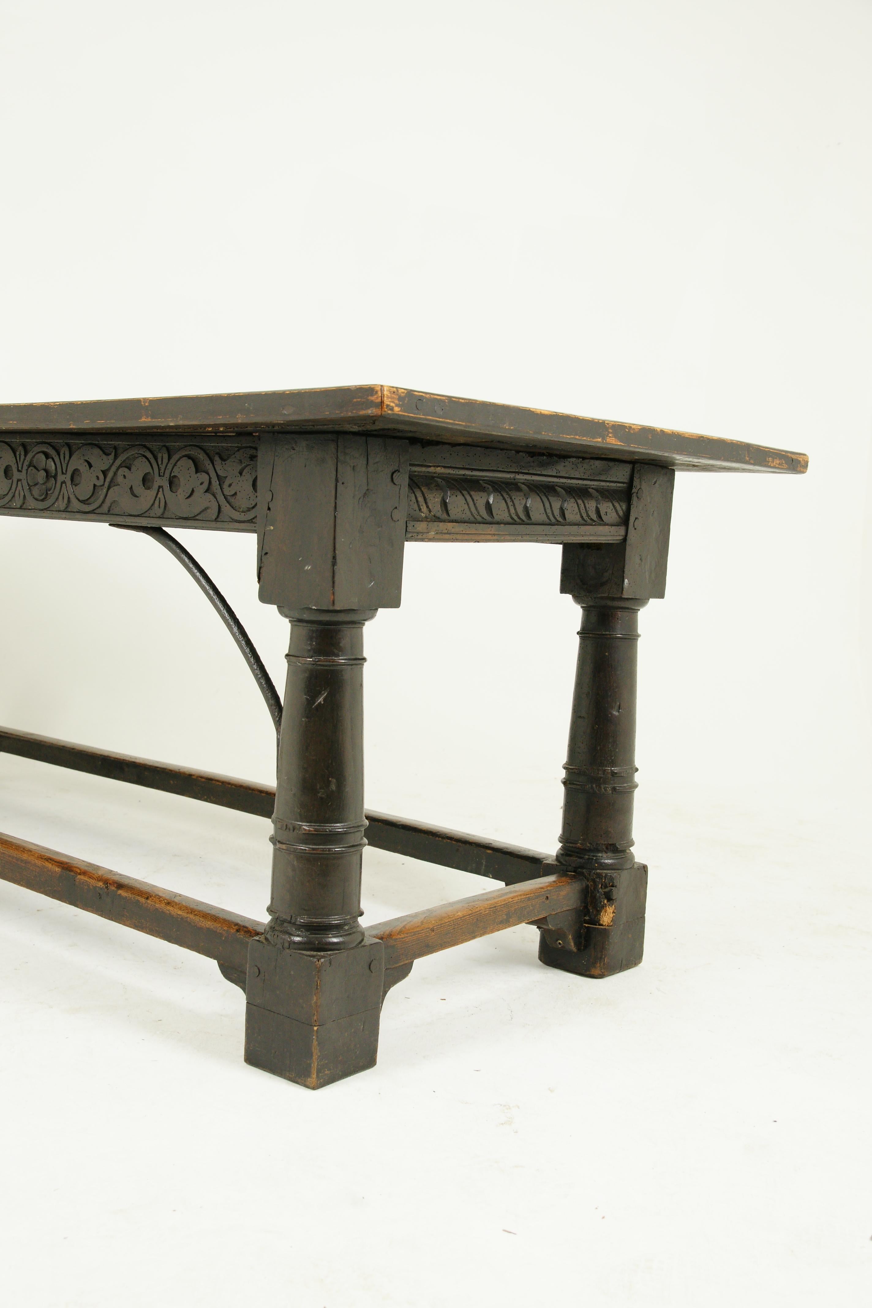 Antique Oak Table, Refectory Table, Scotland 1780, Antique Furniture, B1543 4
