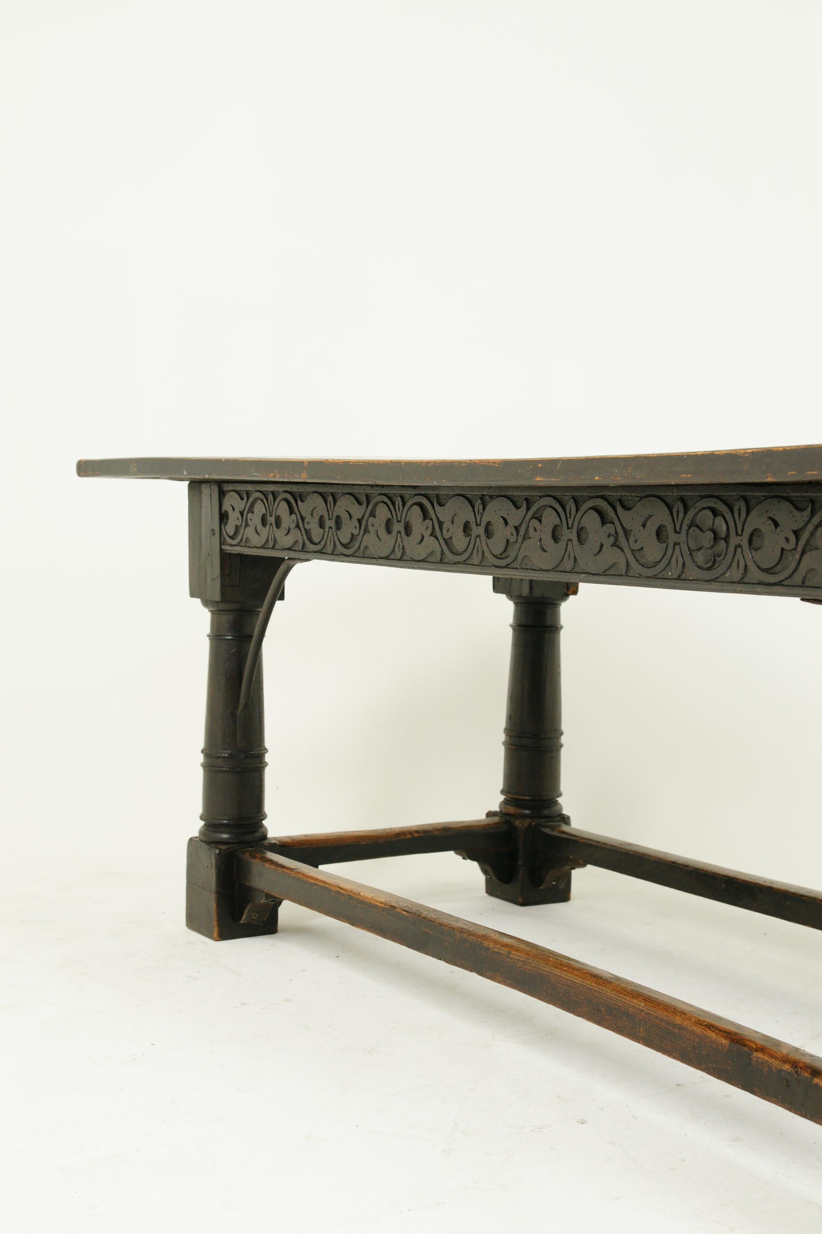 Antique Oak Table, Refectory Table, Scotland 1780, Antique Furniture, B1543 5