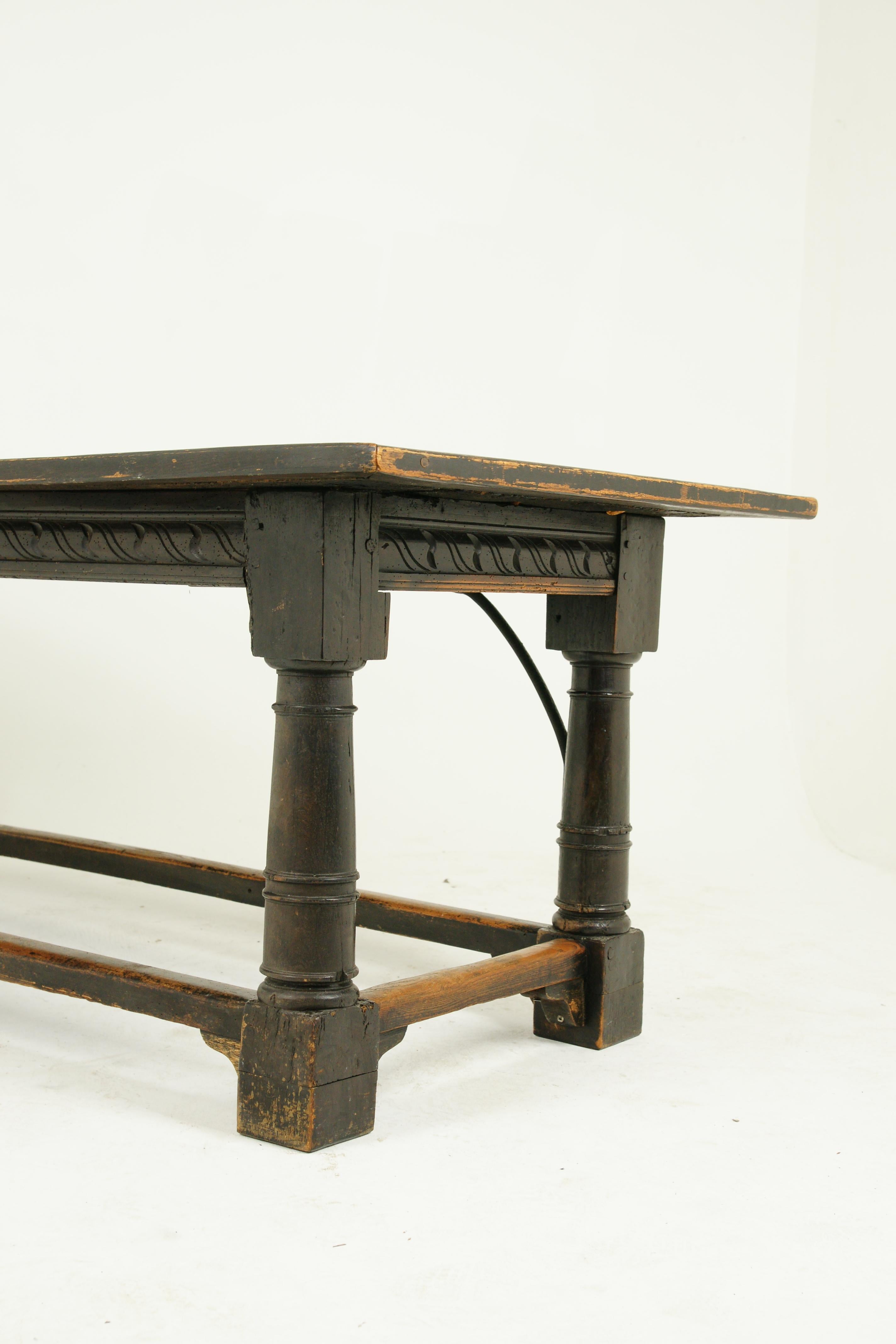 Antique Oak Table, Refectory Table, Scotland 1780, Antique Furniture, B1543 7