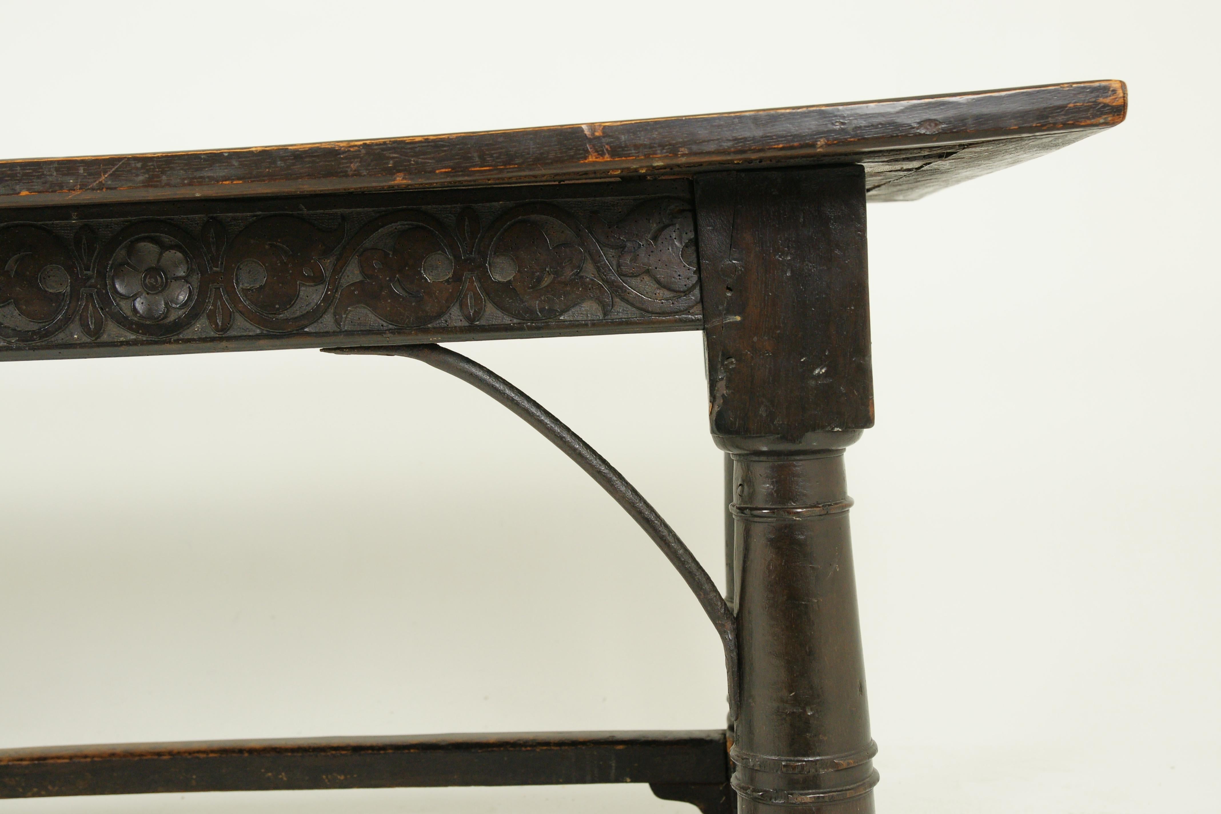 Late 18th Century Antique Oak Table, Refectory Table, Scotland 1780, Antique Furniture, B1543