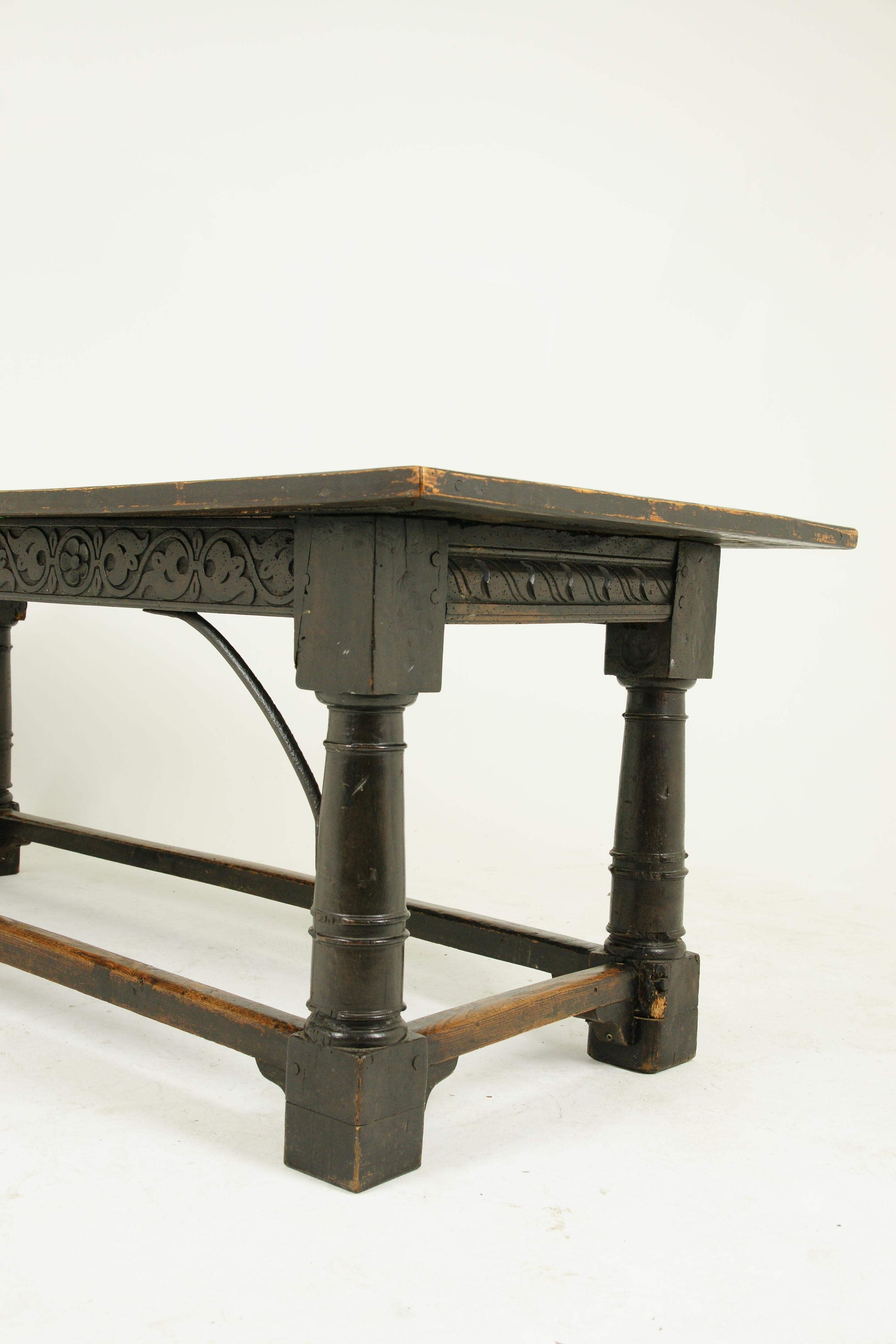 Antique Oak Table, Refectory Table, Scotland 1780, Antique Furniture, B1543 3