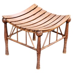 Egyptian Revival Oak Thebes Stool Liberty & Co. Circa 1900